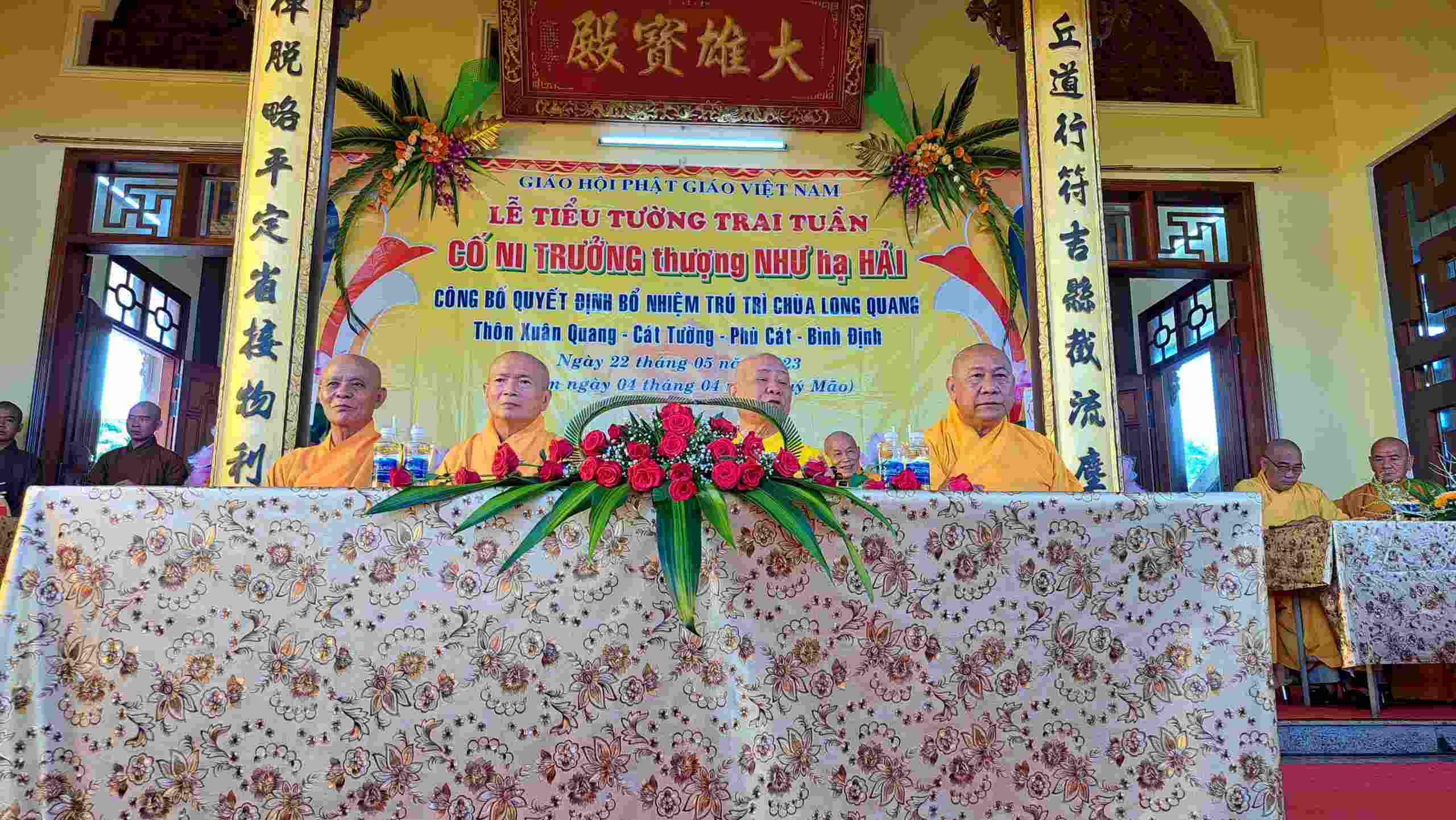 Phù Cát: Chùa Long Quang tổ chức lễ tiểu tường và Bổ nhiệm trụ trì